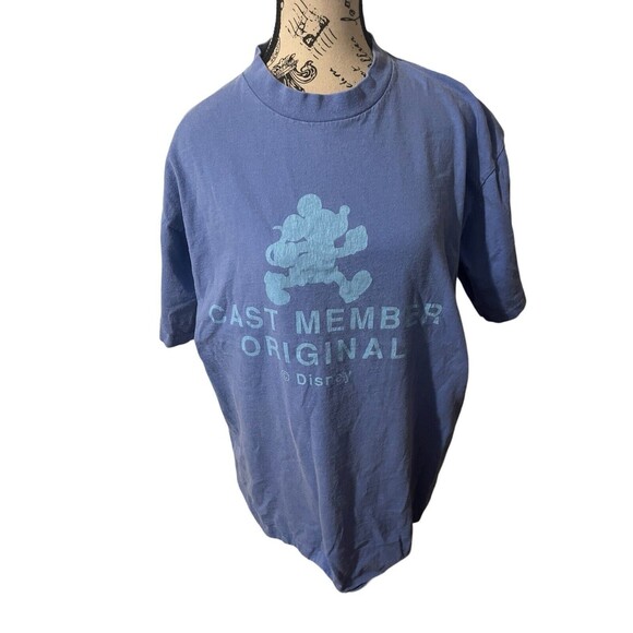 Vintage Disney Cast Member Original Mickey Mouse Blue T Shirt Size Large RARE - Picture 3 of 10